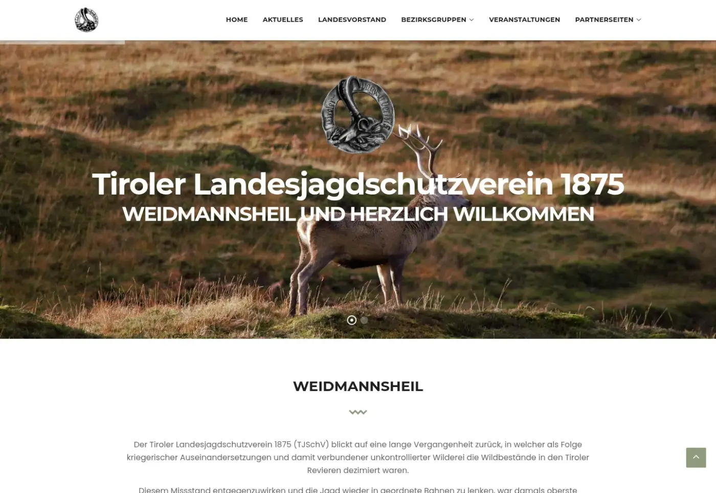 Startseite von tiroler-jagdschutzverein.at